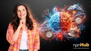 Illustration representing how stress rewires the brain